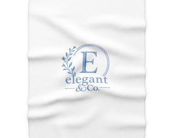 Coperta deluxe in sherpa con logo Monogram E Laurel / Pile Elegant & Co.