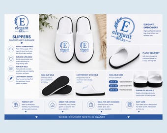 Eleganckie kapcie męskie z monogramem Laurel w kształcie litery E | Spersonalizowane inicjały do użytku wewnątrz