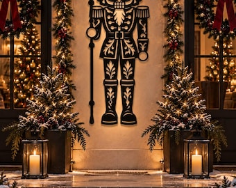Barocker Nussknacker SVG DXF | Eleganter Weihnachtssoldat (Digitale Datei)