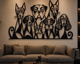 Funny Dog SVG Bundle | Modern Cartoon Pet Wall Art (Digital Download)
