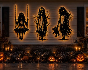 Gruselige Geistermädchen SVG-Bundle | Horror-Halloween-Laserschnittdateien (Digitaler Download)