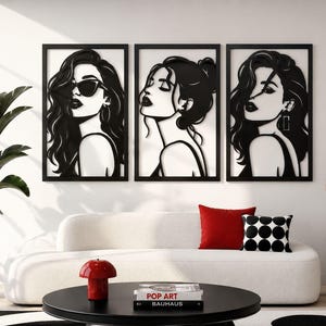 Modern Woman Portrait SVG Bundle | Minimalist Female Line Art DXF (Digital Download)