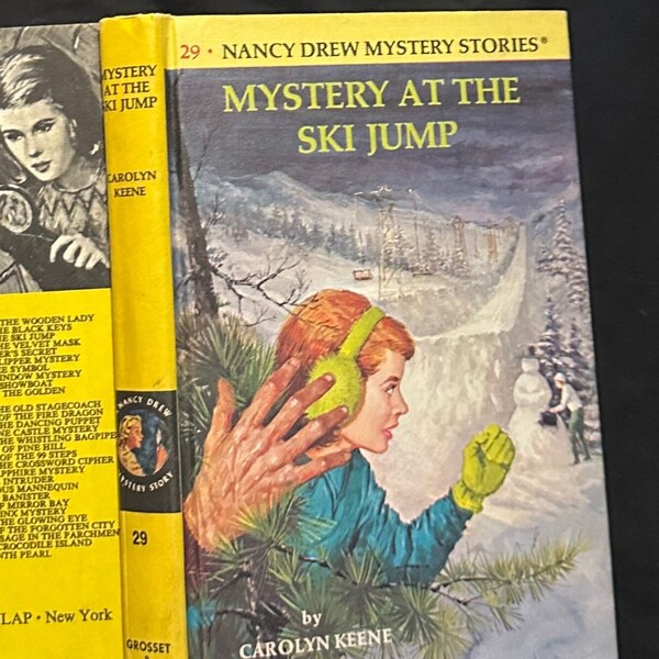 Nancy Drew #29 Mystery at the Ski Jump Carolyn Keene RT Yellow PC