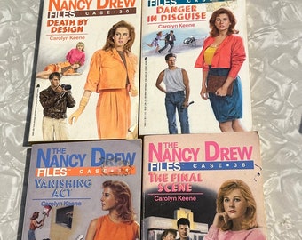 Nancy Drew Case Files Lot of 4 Books #30, #33, #34, and #38 Carolyn Keene Archway PB Free Ship