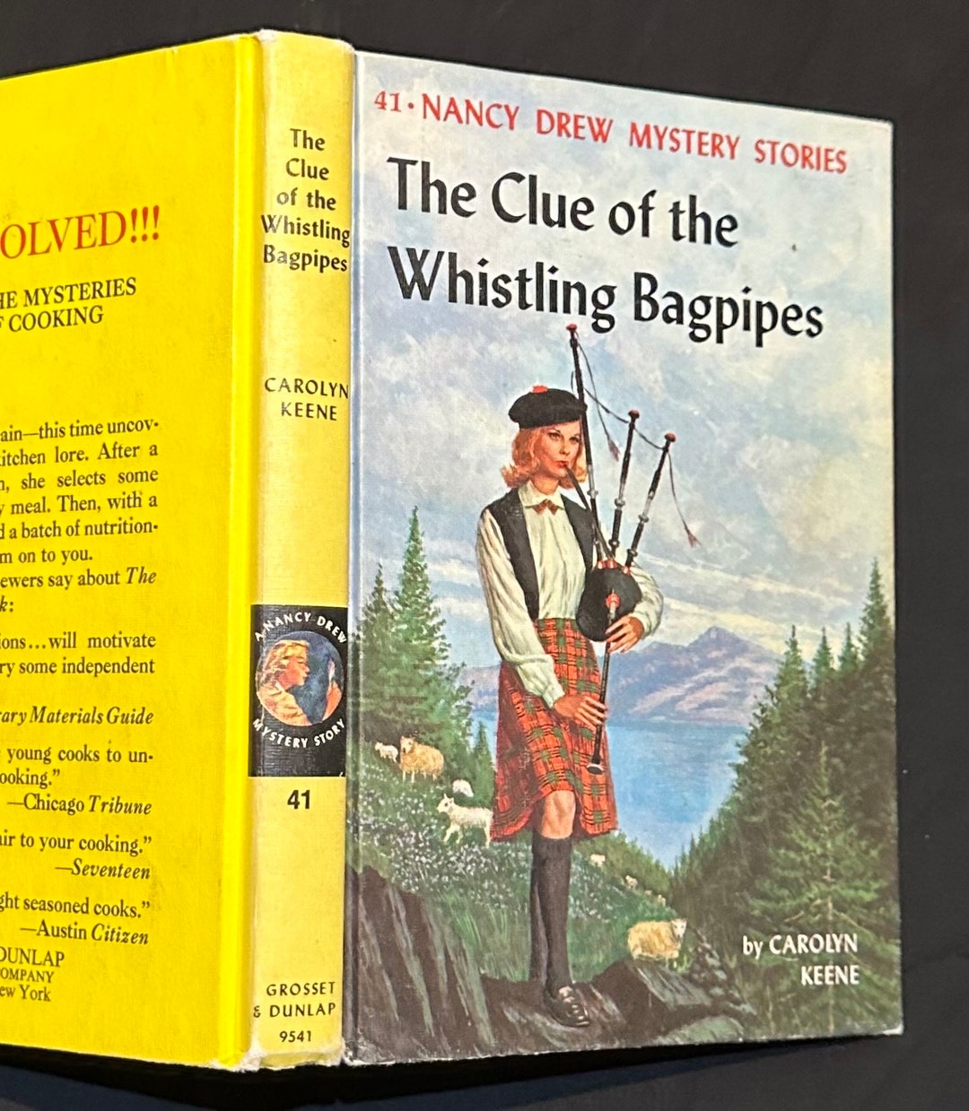 Nancy Drew 41 Clue of Whistling Bagpipes Yellow Spine Matte Etsy