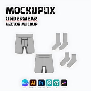 MOCKUPOX Underwear Vector Mockup Templates (ai, psd, png)