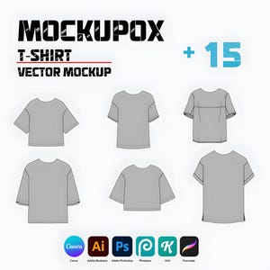 Streetwear T-Shirt Vector Mockup Templates (AI, PSD, PNG)