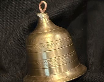 Vintage Etched Brass Bell