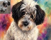 Custom Pet Portrait Digital Art | Painterly Dog Cat Photo Gift
