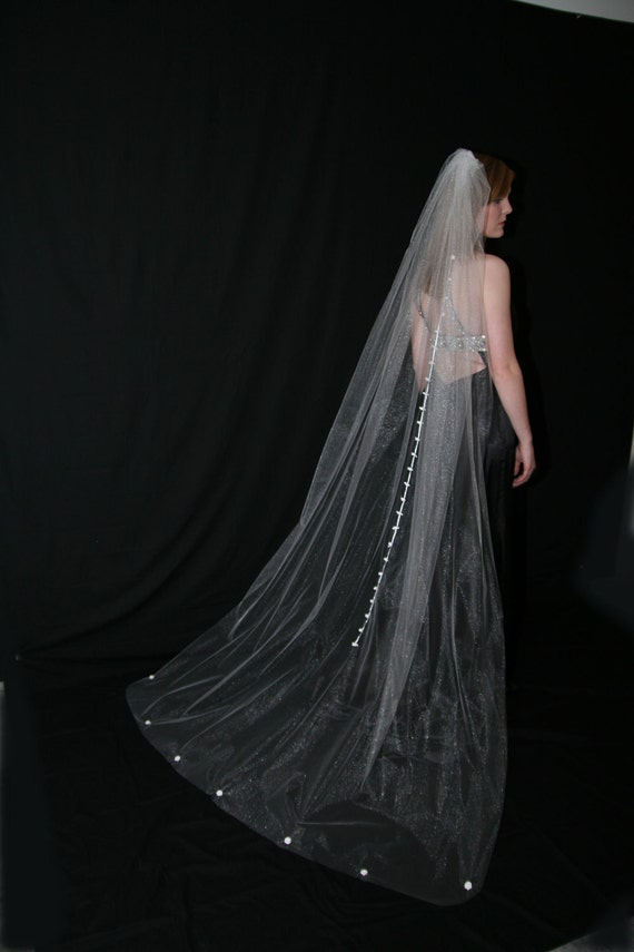 Custom hand made cathedral veil Gem