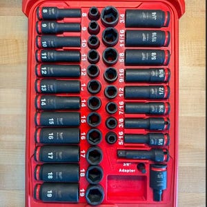 ミルウォーキー 3/8インチ 43PC インパクトソケットパックアウトインサート