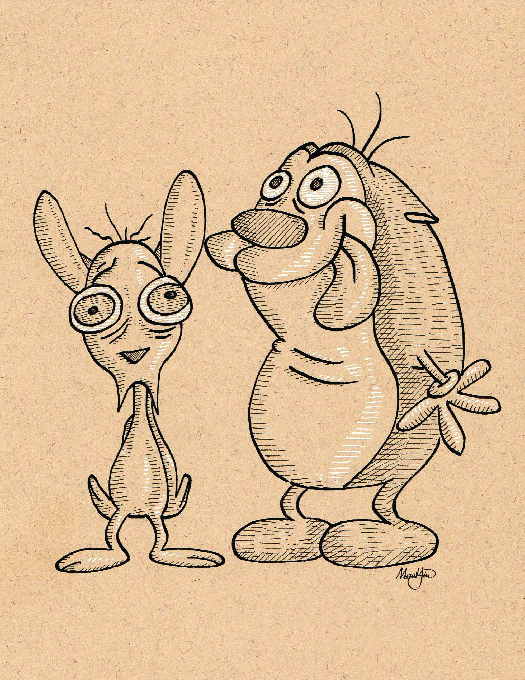 Free Printible Ren And Stimpy Coloring Pages