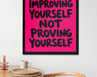 Focus on Improving Yourself Poster - Motivational Wall Art