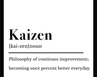 Kaizen Philosophy Poster - Motivational Office Wall Art