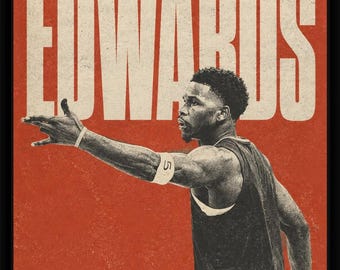 Anthony Edwards Poster - Sports Wall Art