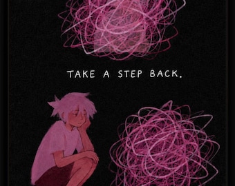 Take a Step Back Poster - Motivational Wall Art