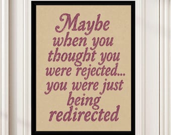 Being Redirected Poster Motivational Wall Art