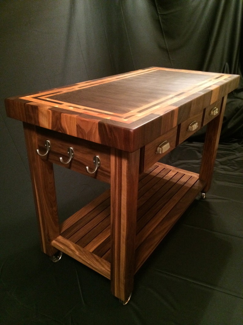 Custom Beautiful Black Walnut End Grain Butcher Block Kitchen Etsy