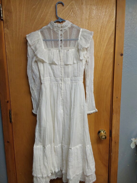 Vintage 1970s Gunne Sax Dress size 7 Juniors  Tea… - image 2