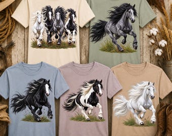 Wild Horses PNG Bundle | Western Country Horse PNG | Digital Download