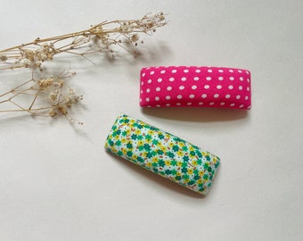 1980’s Polka Dot & Floral Hair Clasps