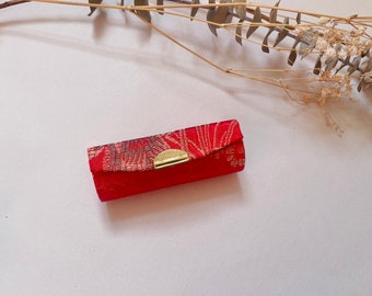 Vintage Silk Embroidered Lipstick Case