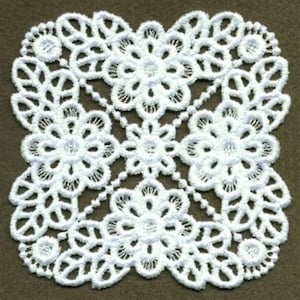 Flower Square Lace Doily Coaster