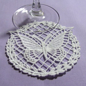 Butterfly Lace Doily Coaster image 1