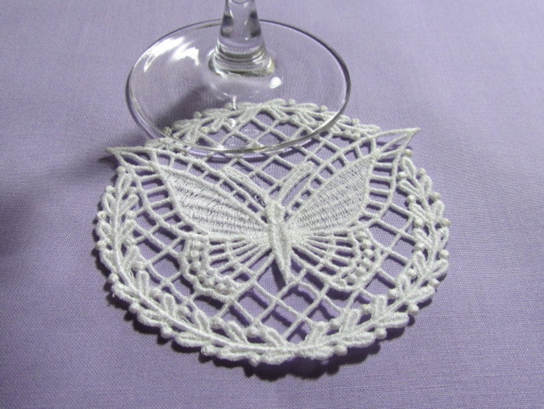 Butterfly Lace Doily Coaster image 1