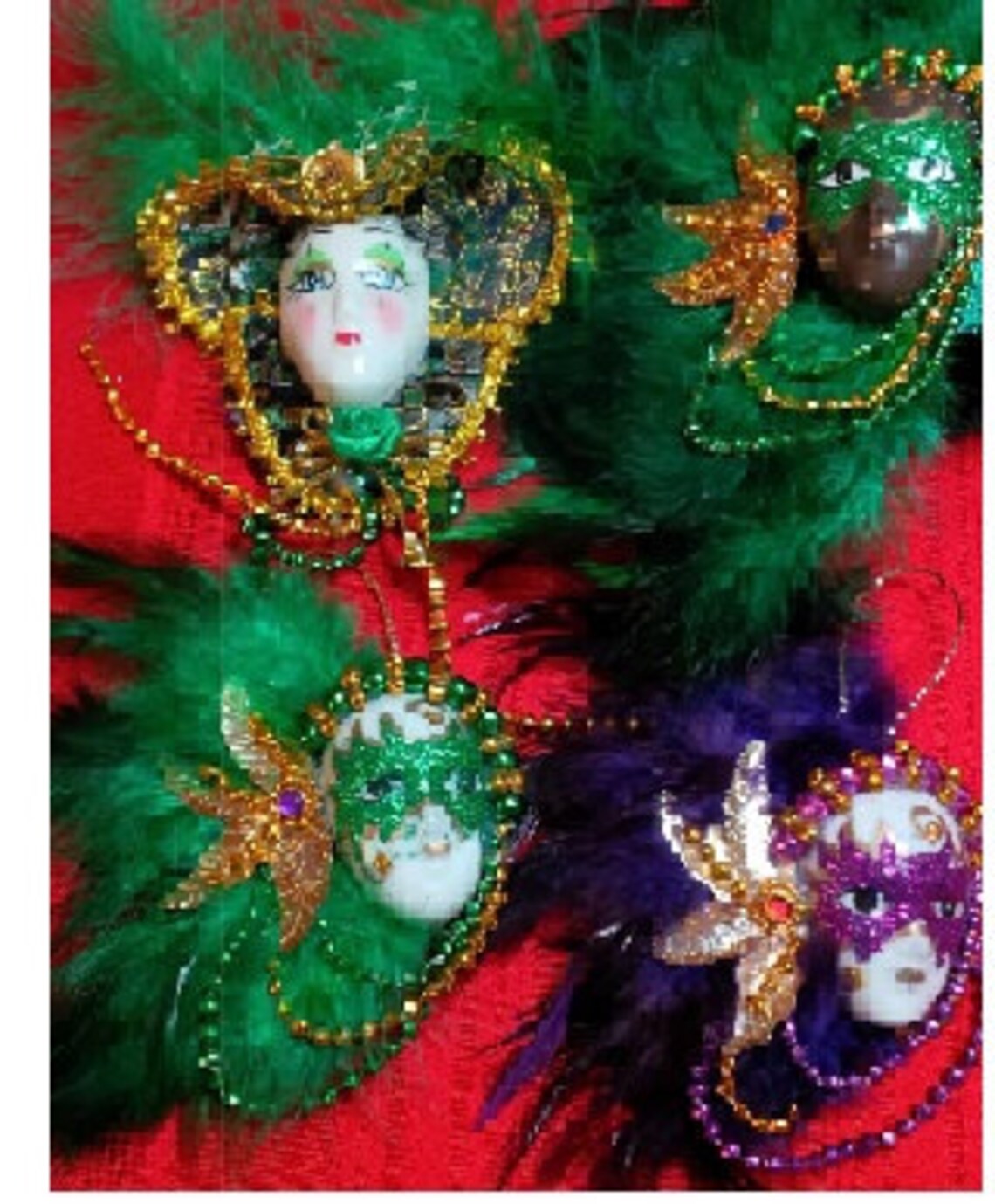 mardi gras mask napkin rings