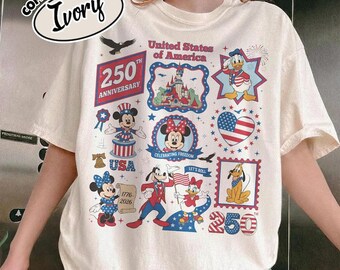 Disney USA 250th Anniversary Shirt, Patriotic Disney Tee, Fourth of July Shirt, America 250 Celebration Tee, Independence Day Gift