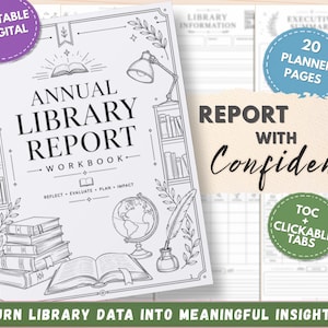 Arbeitsbuch für den jährlichen Bibliotheksbericht, druckbarer Bibliotheksplaner, Vorlage für die Jahresendstatistik, PDF-Datei zur digitalen Datenerfassung, Protokoll für das Schulmedienzentrum