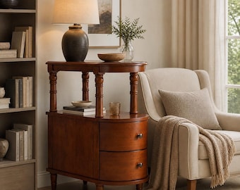 Vintage Solid Wood Nightstand Bedside Table Classic Storage Furniture