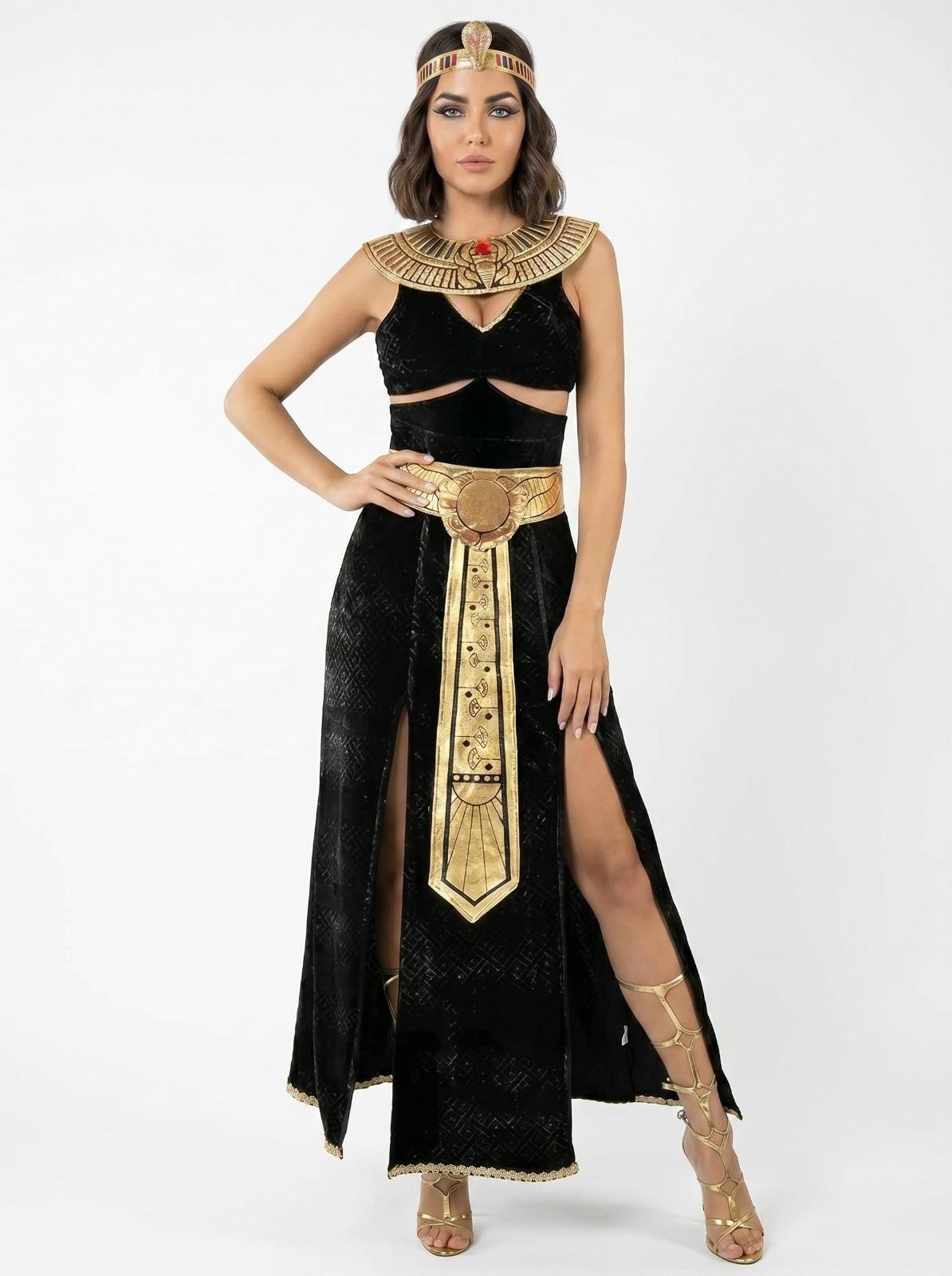 gold dress shein Cleopatra Gold Mermaid Gown main image 0