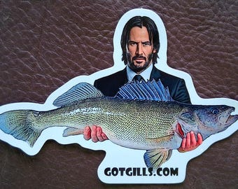 John Wick with Walleye Sticker