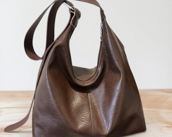 Handmade Hobo Bag Work Bag Leather Hobo Bag Sling Bag Messenger Bag Shoulder Bag Leather Tote Bag Gift For Her Gift For Mom