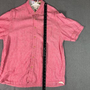 Tommy Bahama Men's Linen Short Sleeve Shirt Pink Size XL zdjęcie 6