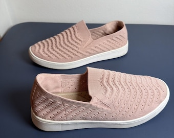 Zapatos sin cordones Vintage 7 Eight para mujer, talla 6.5, rosa claro