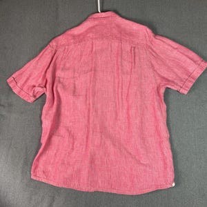 Tommy Bahama Men's Linen Short Sleeve Shirt Pink Size XL zdjęcie 2