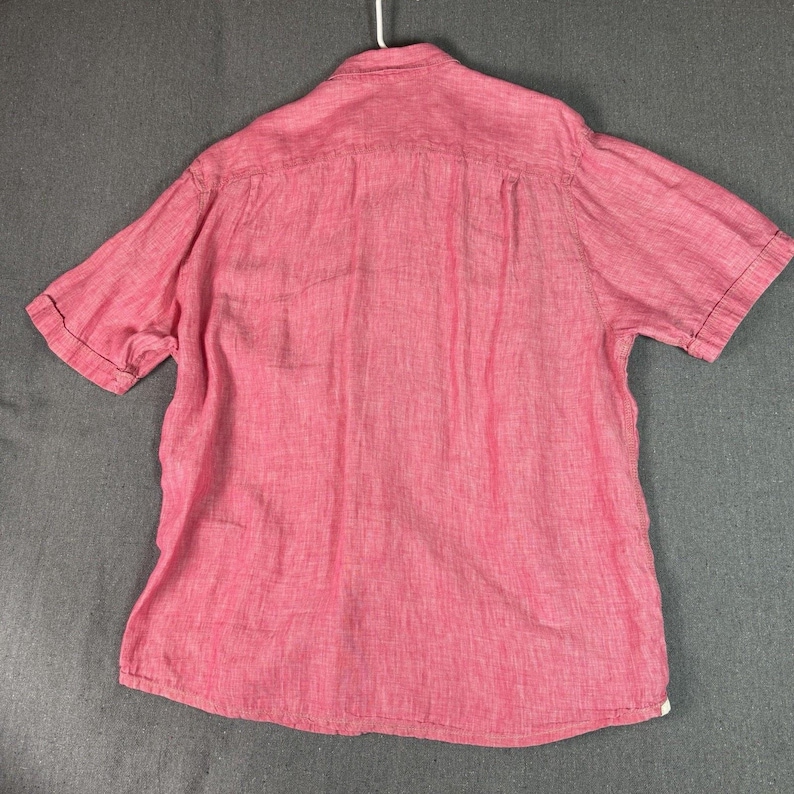 Tommy Bahama Men's Linen Short Sleeve Shirt Pink Size XL zdjęcie 2
