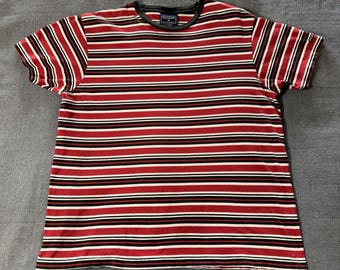 Camisa vintage Ralph Lauren Polo Sport de manga corta a rayas, talla L