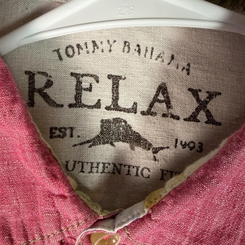 Tommy Bahama Men's Linen Short Sleeve Shirt Pink Size XL zdjęcie 3