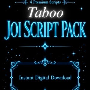 Taboo JOI Script Pack: 4 x Scripts for Fansly Onlyfans (Digital Download)