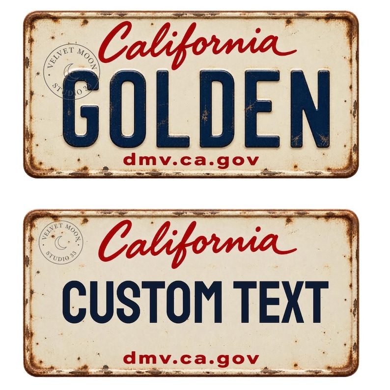 50 Editable State License Plate Digital Bundle, Personalized Designs ...