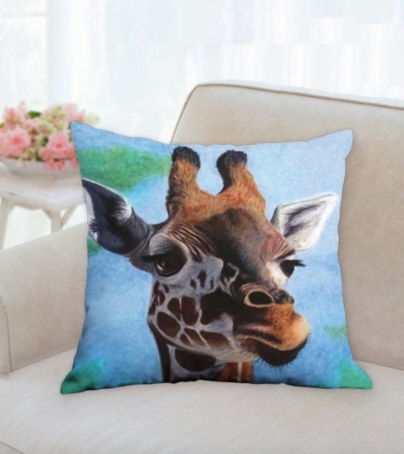 Giraffe Art Pillow Giraffe Throw Pillow Giraffe Throw Pillow Giraffe Pillow