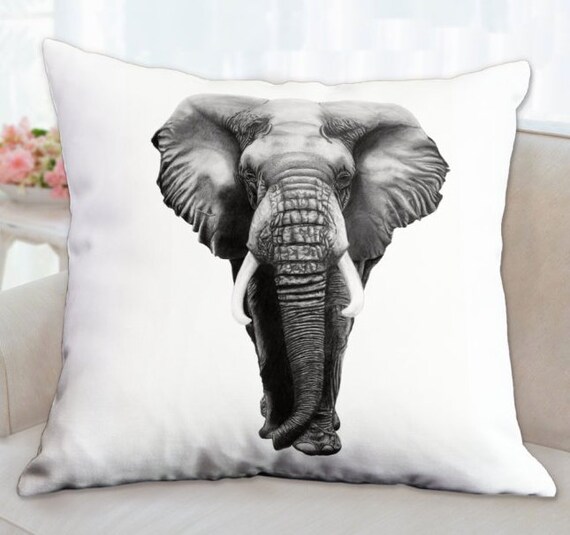 Elephant Throw Pillow Decorative Pillow Art Pillow Etsy
