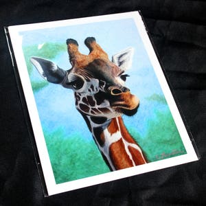 Giraffe Colored Pencil Drawing - PRINT