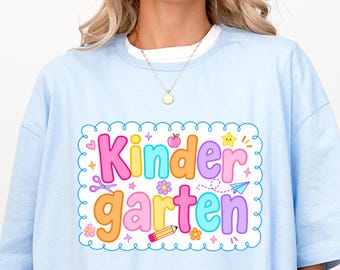 Camiseta para maestra de jardín de infantes – Camiseta para la vuelta al cole, camiseta del equipo de jardín de infantes, regalo de agradecimiento para maestros