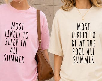 Camiseta de fin de curso para profesores, camiseta de fin de curso para el equipo docente, camiseta divertida "Más probable que sea profesor/a", camiseta a juego para el personal, camiseta de vacaciones de verano