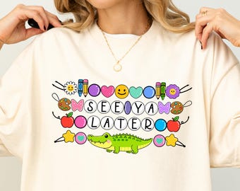 Camiseta divertida para profesores con el mensaje "Hasta luego" - Regalo de fin de curso, camiseta para las vacaciones de verano